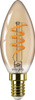 LED-Kerzenlampe E14 B35 2,5W = 15W 136lm 1800K warmes Filament bernsteinfarben PHILIPS dimmbar