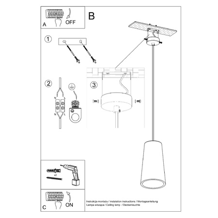 GULCAN GU10 Pendelleuchte Keramik Überhang Minimalistisch Weiß SOLLUX