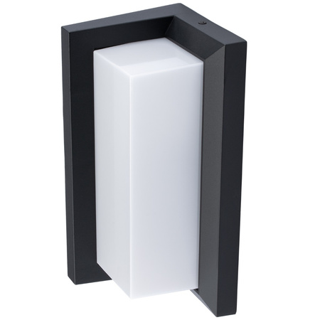 Gartenlampe LED-Wandleuchte 12W architektonische Leuchte rechteckig Lagos Schwarz mit Bewegungssensor