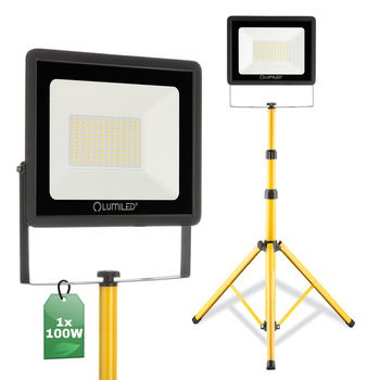 LED Fluter Arbeitsleuchte auf Stativ 1x 100W 4000K