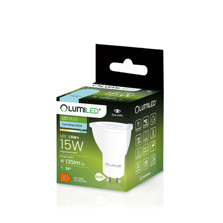 LED Lampen GU10, Glühbirne 1.5W = 15W 135lm 36° 6500K kalt LUMILED