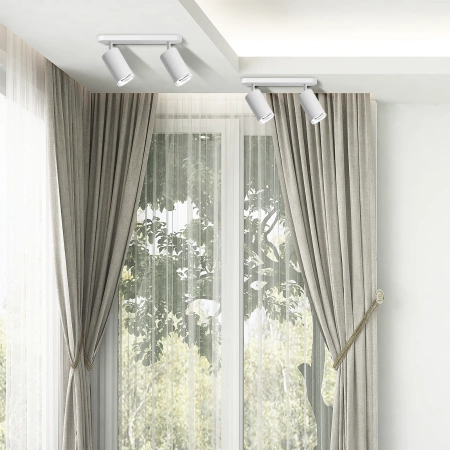 Wand- und Deckenstrahler 2x GU10 Weiß IP44 TURYN Sanico Goldlux