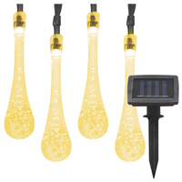 Solargirlande zum Aufhängen 20 x ŁEZKI-Gartenlampe LED-Eiszapfen warme Farbe 3000 K