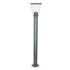 Gartenlampenmast 80 cm E27 Transparenter Lampenschirm Schwarz VT-839 V-TAC