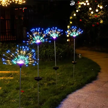 LOTUS LED Solar Garten Lampe Fahren Dekorative Gebläse Feuerwerk RGB LUMILED