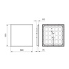 LED-Einbaupanel 36W 4000k 3200lm 60x60 cm UGR19 Weiß CASETON Projectline OC PHILIPS
