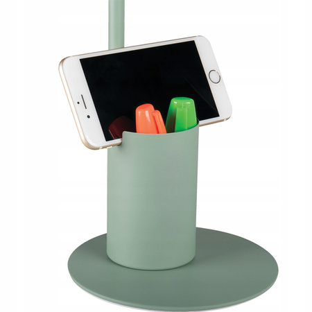 Schulnachttisch-Schreibtischlampe + Organizer Raibo E27 5W Grün KANLUX