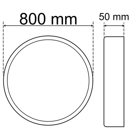 LED-Deckensegel 80W 4000K CRI>85 HOUSTON Weiß 80cm