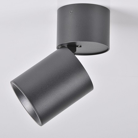 Anbauleuchte ASTRA GU10 Tuba Gelenkig 360° Beweglich Rund Schwarz GOLDLUX