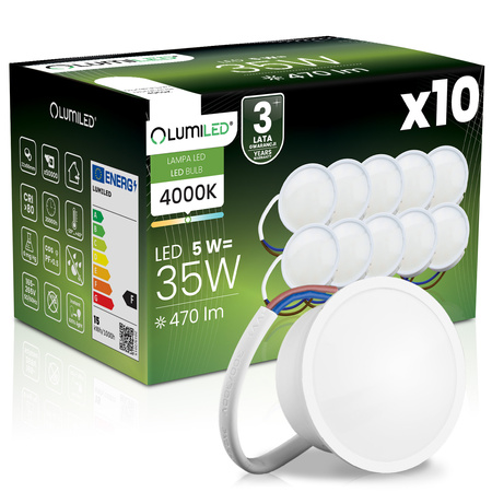 10x LED-Modul INSERT 5W 470lm 120° 4000K Neutral LUMILED