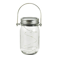 LED-Solar-Hängegartenlampe LATERNE JAR 3000K Glas GOLDLUX (Polux)