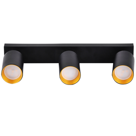 Lampenstreifen Decken- und Wand-LED-Leuchte 3 xGU10 MARIBEL Schwarz GOLDLUX (Polux)