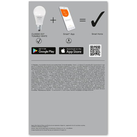 3x LED Lampen E27 A75 14W 1521lm CCT LEDVANCE SMART+ WiFi Dimmbar