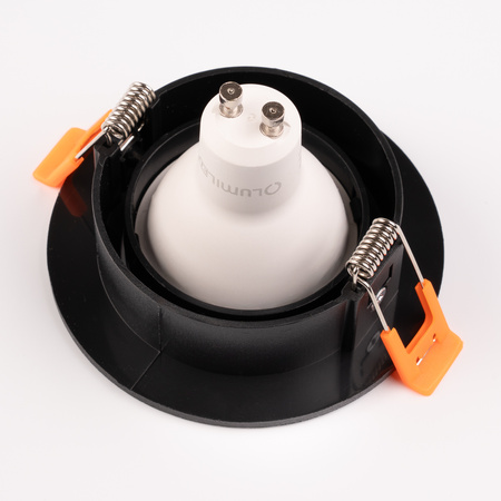 Einbaustrahler GU10, MR16 Einbauspot HALOGEN Runde beweglich Schwarz VENTUS LUMILED