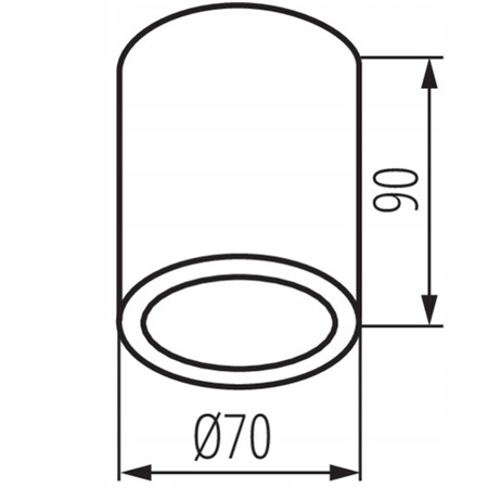Runde Aufbau-Deckenleuchte Aqilo GU10 IP65 Spot Tube Weiß KANLUX