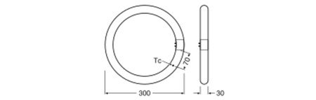 LED T9 Kreisförmige Leuchtstofflampe G10q 18.3W = 32W 2200lm 4000K Neutral 110° LED TUBE EM Osram