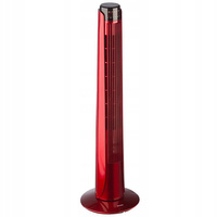 Säulenventilator Röhrenluftzirkulator Standventilator Rot 92 cm 45 W + Fernbedienung