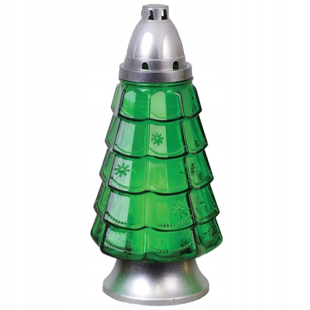 6x Weihnachtsbaumkerzen aus Glas mit 40-Stunden-Einsatz für ein 28 cm großes Grab