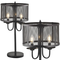 Dekorative Stehleuchte Soho 3xE14 GOLDLUX (Polux) schwarz