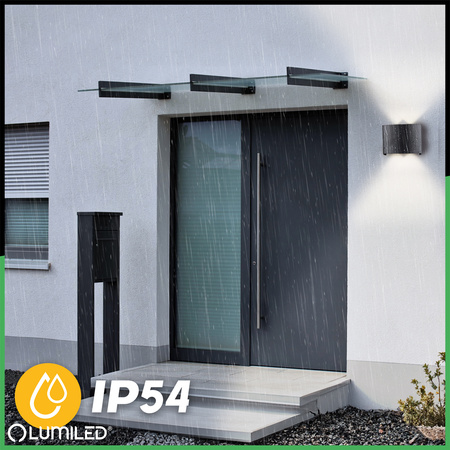 Wandleuchte Außen, Garten-Wandleuchte IP54 4W nach oben und unten UBERO LUMILED