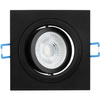 Einbaustrahler GU10, MR16 Einbauspot HALOGEN Quadrat beweglich Schwarz CASSIO LUMILED