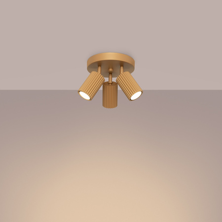 Plafond-Deckenleuchte Tuba Spot 3x GU10 Gold Carbon Deep Space SL.1563 Sollux