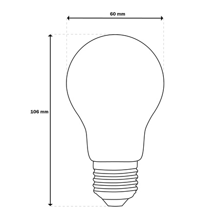LED Lampen E27 A60 4W = 40W 470lm 4000K Neutral 360° Glühfaden LUMILED