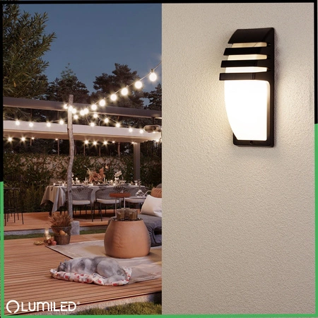 Wandleuchte Außen E27, Garten-Wandleuchte 35cm LECOS LUMILED