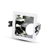 Deckeneinbauleuchte GU10 mit Öse quadratisch Weiß/Chrom VT-875 V-TAC