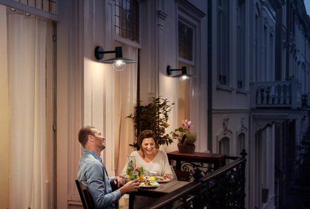 LED Gartenlampe Wandleuchte SKUA myGarden E27 IP44 Downlight Laterne Schwarz PHILIPS