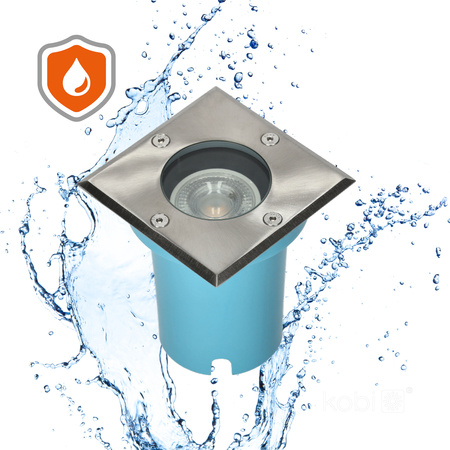 Bodenaufbauleuchte GU10 IP65 IK09 Quadratisch ENTRADA 1 KOBI