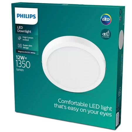 Plafond LED-Panel-Deckenleuchte MAGNEOS 12W 4000K 21cm weißes Downlight rund PHILIPS