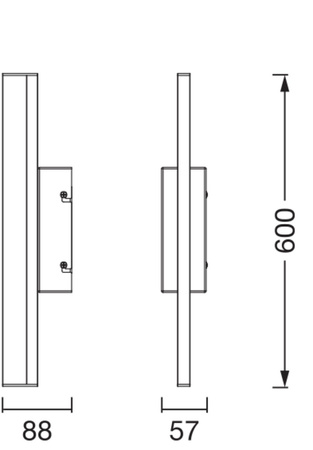 Badezimmerlampe LED Wandlampe über Spiegel Dimmbar 10W 950lm CCT Weiß IP44 60cm Obris Ledvance
