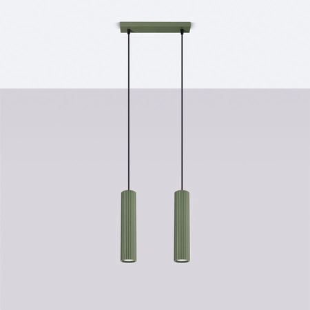 Decke Hängelampe Tuba Spot 2x GU10 Olive Carbon Deep Space SL.1612 Sollux