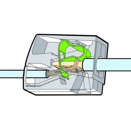 100x Beleuchtungsverbinder Schnellverbinder WAGO 224-112 für KABEL 0,5-2,5mm