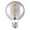 2x LED Dekorative Glühbirne G80 Sphere E27 7.8W = 30W 360lm 1800K Warm 320° Smoke Filament Dimmbar Vintage 1906 Osram