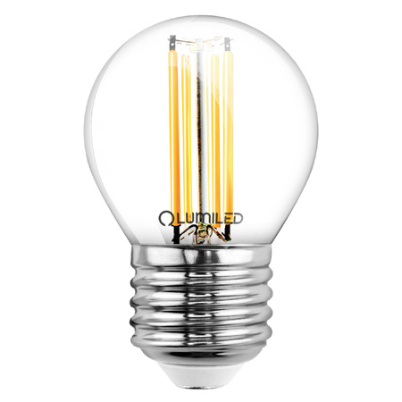 LED-Lampe E27 Kugel P45 2,2W 470lm = 40W 2700K warmweiß 360° Filament Energieklasse A LUMILED