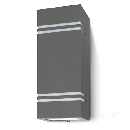 Gartenfassadenleuchte Wandleuchte Up and Down LED QUAZAR 7 GU10 IP44 GRAU KOBI