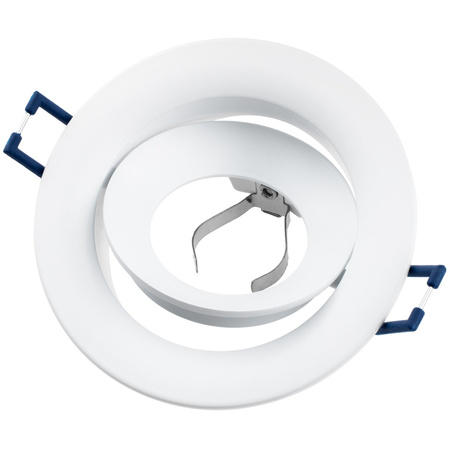 Halogen-Unterputz-Deckenleuchte rund beweglich weiß GU10