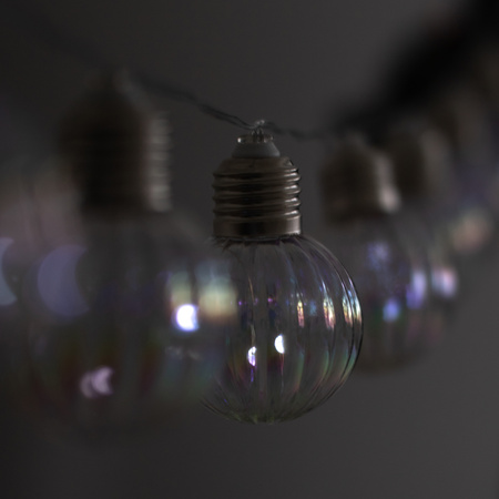 Solar Garten Girlande 20x LED Lichterkette Dekorative Kugeln 5.8m Kalt