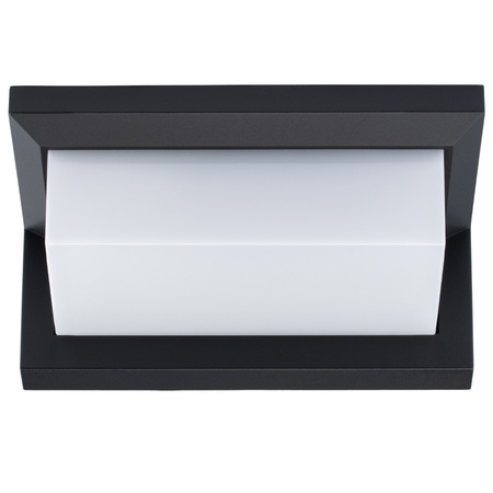 Gartenlampe LED-Wandleuchte 12W architektonische Leuchte rechteckig Lagos Schwarz mit Bewegungssensor