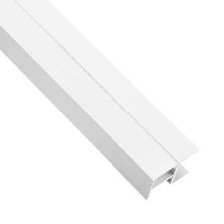 Aluminium-Anodierter Möbelprofil für LED-Streifen KM48 mit Milchglasabdeckung und Endkappen, 2m Silber LUMILED