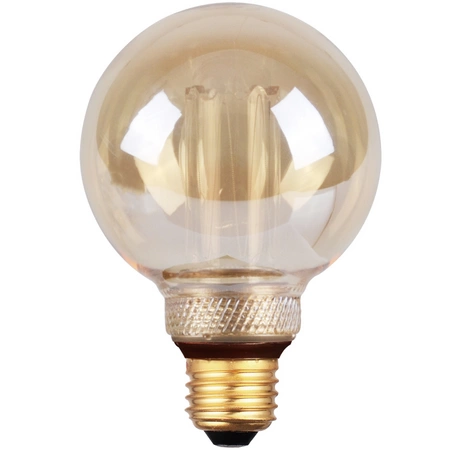 Dekorative LED Lampe E27 G95 4W 200lm 1800lm Warm 320° DecoVintage Amber Pillar GOLDLUX (Polux)
