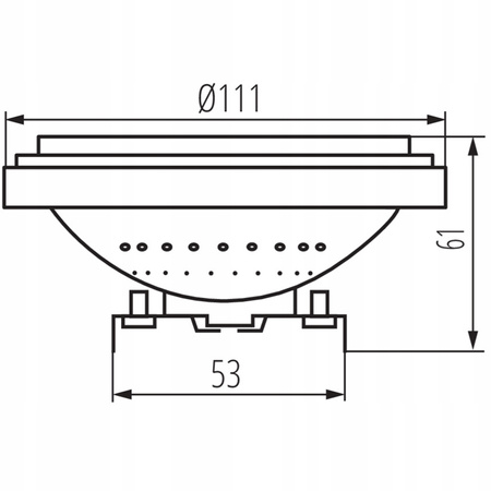 G53 AR111 LED Lampe 13W 950lm 2700K Warm 40° KANLUX