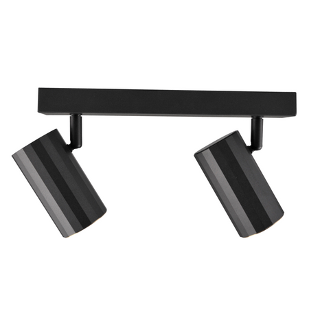 Wand- & Deckenstrahler 2x GU10 Schwarz Gold NICEA Sanico Goldlux