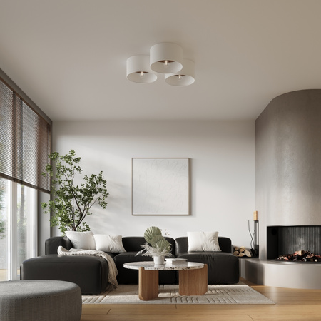 Plafond Deckenleuchte TELESTO E27 Weiß Dunkelbraun Skandinavisch SOLLUX