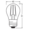 LED-Lampe E27 P45 CL 4.8W = 40W 470lm 2700K Warm 320° Glühfaden Dimmbar OSRAM SUPER STAR
