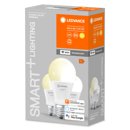 3x LED Lampen E27 A60 9W 806lm 2700K Warm LEDVANCE SMART+ WiFi Dimmbar