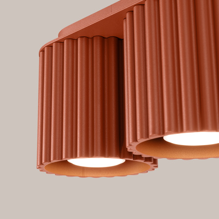 Aufbaustrahler 2x GU10 Aluminium ockerrot Aura Deep Space SL.1800 Sollux