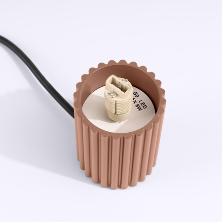 Tisch Schreibtischlampe G9 Rund Braun Modern Matt Halo Sollux